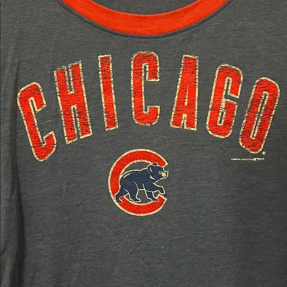 MLB National League Chicago Cubs Campus Lifestyle Long Sleeve Tee small - Picture 4 of 8